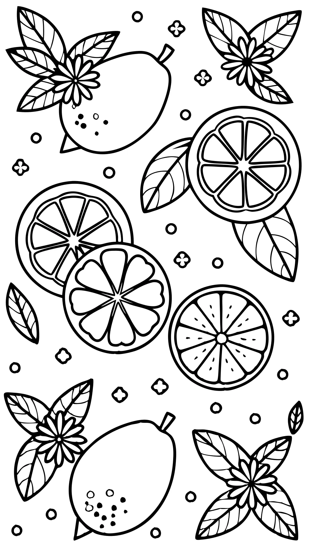 lemon coloring page